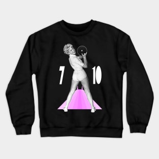 Hit That 7-10 Split // Retro Bowling Humor Crewneck Sweatshirt